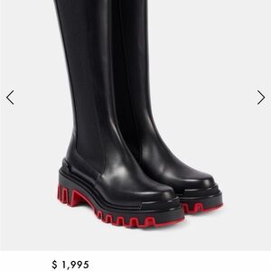 NEW CHRISTIAN LOUBOUTIN
Marchacroche Dune Leather Knee-High
Boots